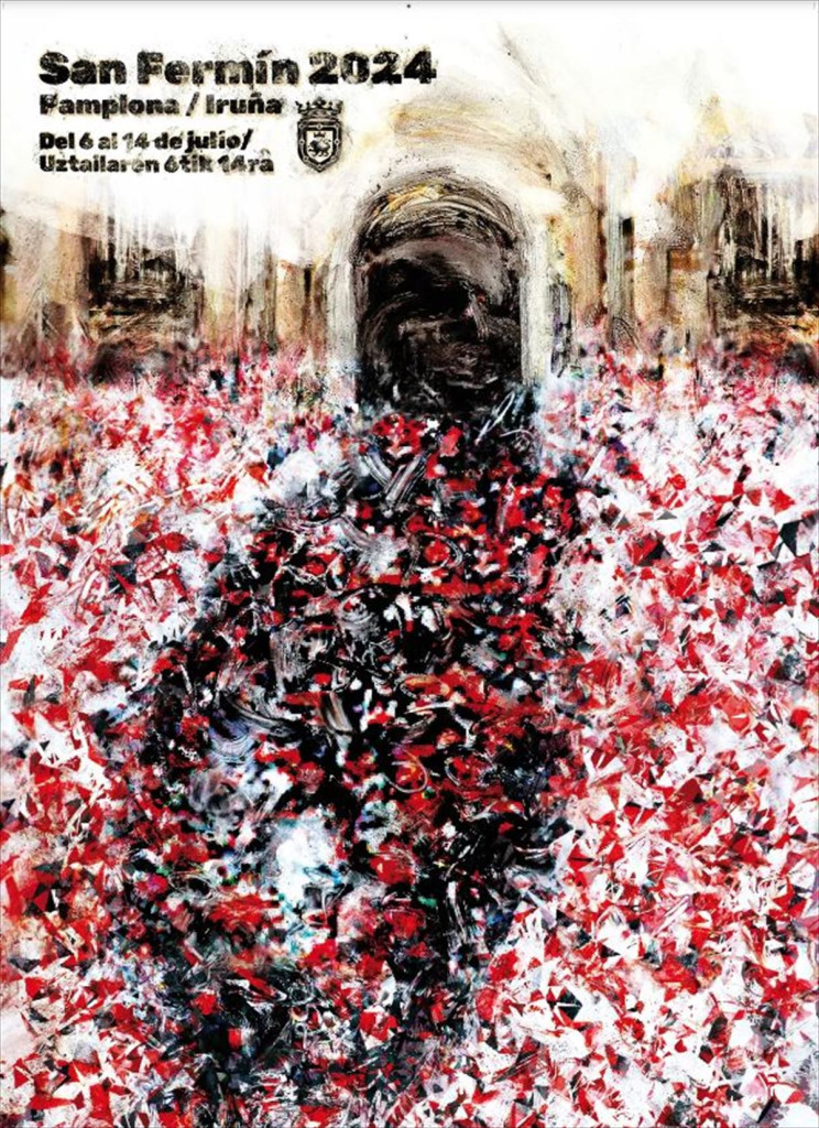 "Gaiteros" Ángel Blanco - Cartel oficial Sanfermines 2024